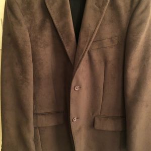 Men’s brown faux suede sport jacket